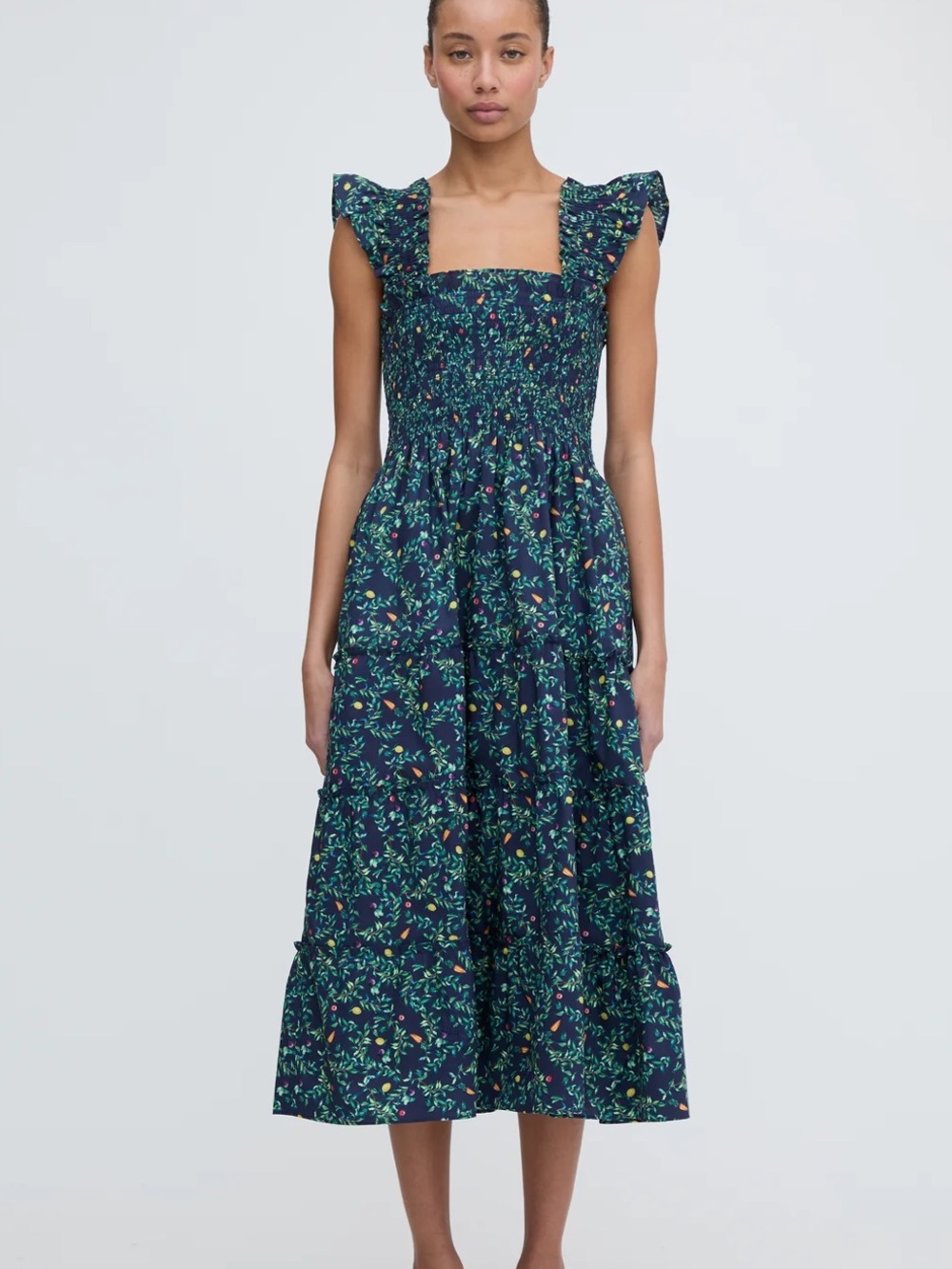 Hill House Home Ellie nap dress midnight garden poplin XS
